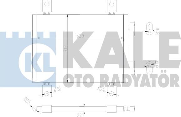 KALE OTO RADYATÖR 377600 - Конденсатор кондиционера autosila-amz.com