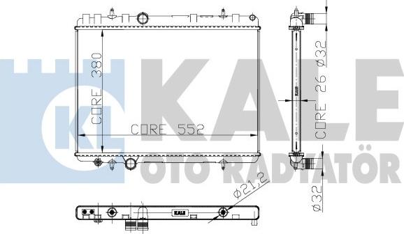 KALE OTO RADYATÖR 241200 - Радиатор, охлаждение двигателя autosila-amz.com