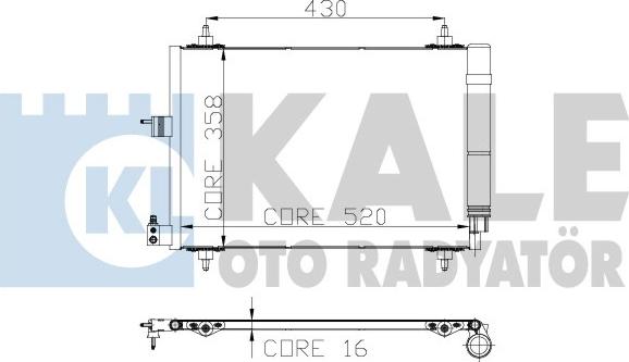 KALE OTO RADYATÖR 243000 - Конденсатор кондиционера autosila-amz.com