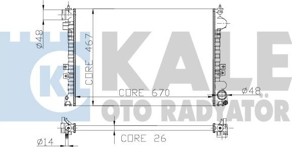 KALE OTO RADYATÖR 242500 - Радиатор, охлаждение двигателя autosila-amz.com