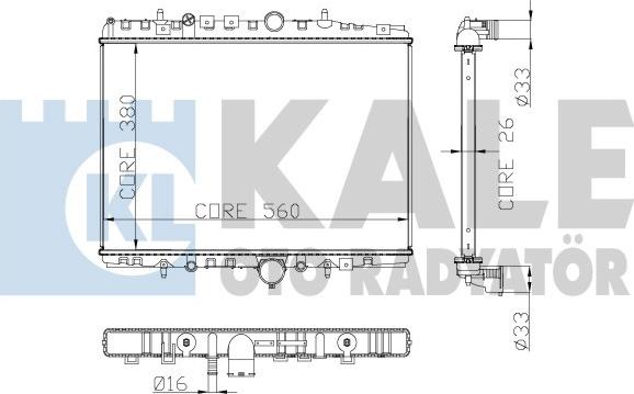 KALE OTO RADYATÖR 258100 - Радиатор, охлаждение двигателя autosila-amz.com