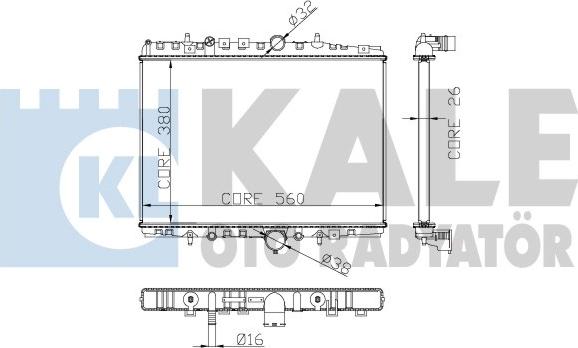 KALE OTO RADYATÖR 257900 - Радиатор, охлаждение двигателя autosila-amz.com