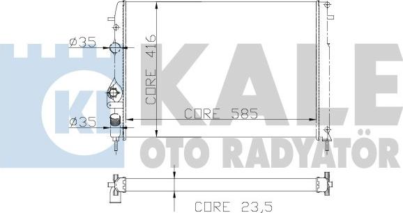 KALE OTO RADYATÖR 205500 - Радиатор, охлаждение двигателя autosila-amz.com