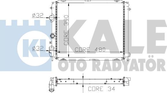 KALE OTO RADYATÖR 208100 - Радиатор, охлаждение двигателя autosila-amz.com