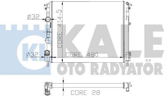 KALE OTO RADYATÖR 207100 - Радиатор, охлаждение двигателя autosila-amz.com