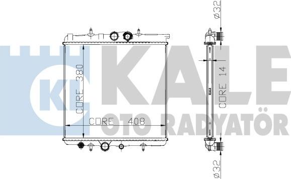 KALE OTO RADYATÖR 213200 - Радиатор, охлаждение двигателя autosila-amz.com