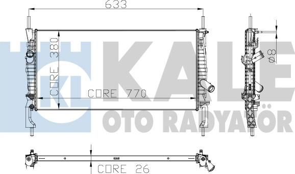 KALE OTO RADYATÖR 235500 - Радиатор, охлаждение двигателя autosila-amz.com