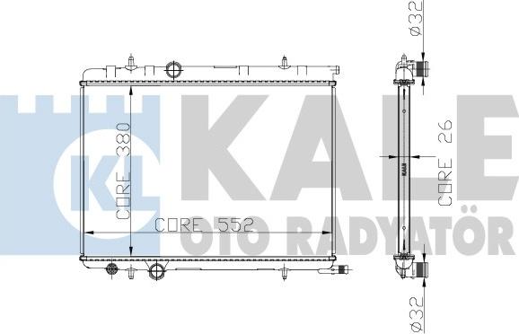 KALE OTO RADYATÖR 225200 - Радиатор, охлаждение двигателя autosila-amz.com