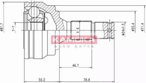 Kamoka 6670 - Шарнирный комплект, ШРУС, приводной вал autosila-amz.com