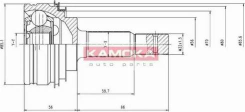 Kamoka 6100 - Шарнирный комплект, ШРУС, приводной вал autosila-amz.com