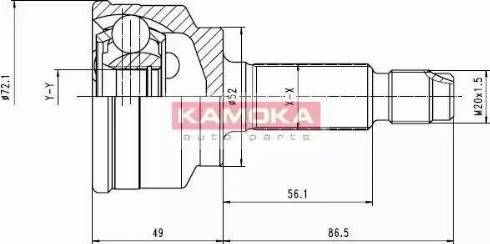 Kamoka 6709 - Шарнирный комплект, ШРУС, приводной вал autosila-amz.com