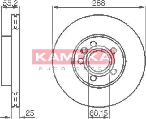 Kamoka 1031692 - Тормозной диск autosila-amz.com