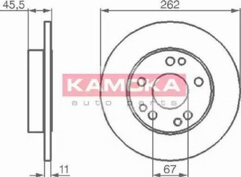 Kamoka 103106 - Тормозной диск autosila-amz.com