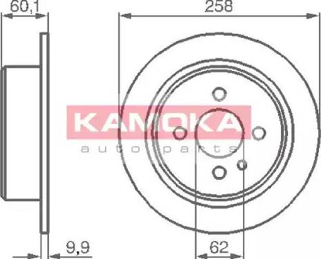Kamoka 103186 - Тормозной диск autosila-amz.com