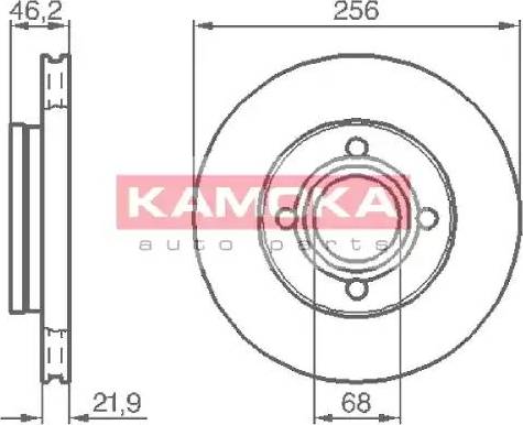 Kamoka 103386 - Тормозной диск autosila-amz.com