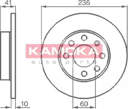 Kamoka 103208 - Тормозной диск autosila-amz.com