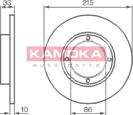 Kamoka 1032196 - Тормозной диск autosila-amz.com