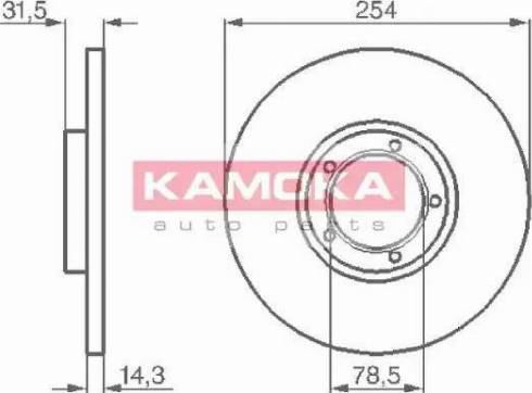 Kamoka 103276 - Тормозной диск autosila-amz.com