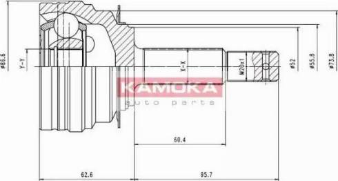 Kamoka 7098 - Шарнирный комплект, ШРУС, приводной вал autosila-amz.com