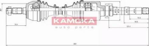 Kamoka CT1138953 - Приводной вал autosila-amz.com