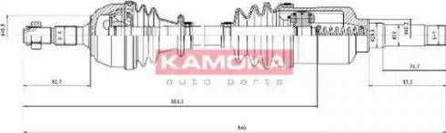 Kamoka CT1138906 - Приводной вал autosila-amz.com