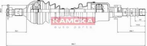 Kamoka CT1138925 - Приводной вал autosila-amz.com