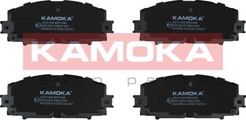 Kamoka JQ101406 - Тормозные колодки, дисковые, комплект autosila-amz.com