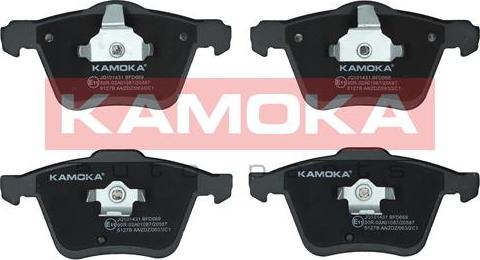 Kamoka JQ101431 - Тормозные колодки, дисковые, комплект autosila-amz.com