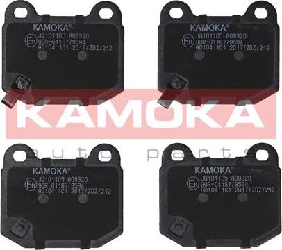 Kamoka JQ101105 - Тормозные колодки, дисковые, комплект autosila-amz.com