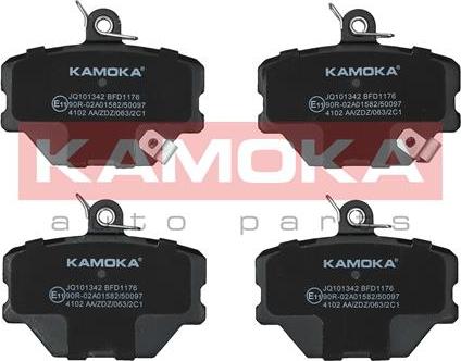 Kamoka JQ101342 - Тормозные колодки, дисковые, комплект autosila-amz.com
