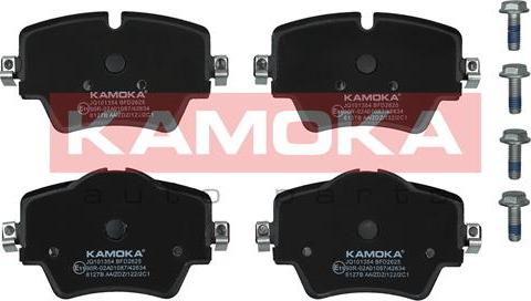 Kamoka JQ101354 - Тормозные колодки, дисковые, комплект autosila-amz.com
