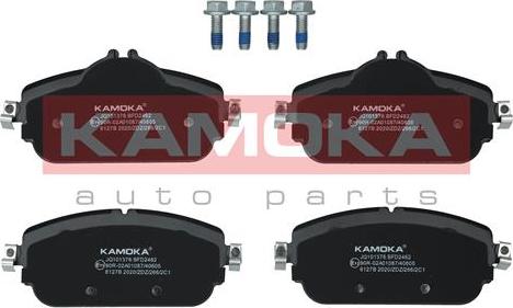 Kamoka JQ101376 - Тормозные колодки, дисковые, комплект autosila-amz.com