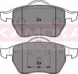 Kamoka JQ1012334 - Тормозные колодки, дисковые, комплект autosila-amz.com