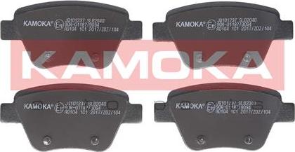 Kamoka JQ101237 - Тормозные колодки, дисковые, комплект autosila-amz.com