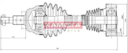 Kamoka VW1138926 - Приводной вал autosila-amz.com