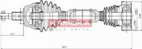 Kamoka VW1138927 - Приводной вал autosila-amz.com