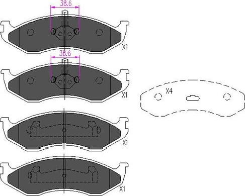 Kavo Parts BP-4017 - Тормозные колодки, дисковые, комплект autosila-amz.com