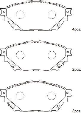 Kavo Parts BP-5563 - Тормозные колодки, дисковые, комплект autosila-amz.com