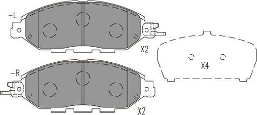 Kavo Parts BP-6641 - Тормозные колодки, дисковые, комплект autosila-amz.com