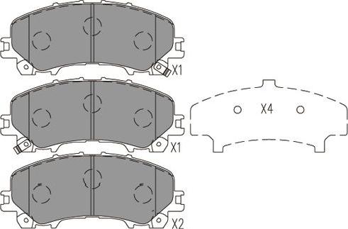 Kavo Parts BP-6636 - Тормозные колодки, дисковые, комплект autosila-amz.com