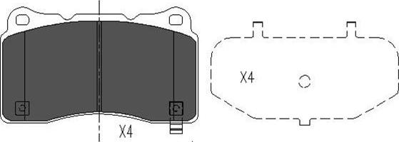 Kavo Parts BP-8025 - Тормозные колодки, дисковые, комплект autosila-amz.com