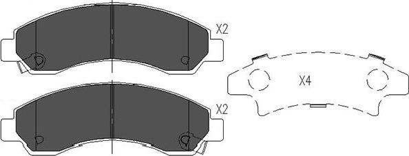 Kavo Parts BP-3520 - Тормозные колодки, дисковые, комплект autosila-amz.com