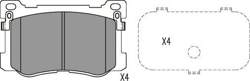 Kavo Parts BP-3057 - Тормозные колодки, дисковые, комплект autosila-amz.com