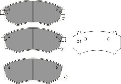 Kavo Parts BP-7502 - Тормозные колодки, дисковые, комплект autosila-amz.com