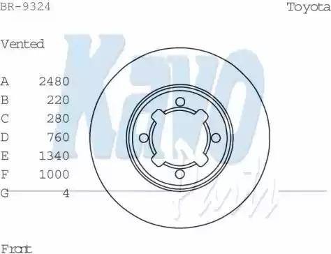 Kavo Parts BR-9324 - Тормозной диск autosila-amz.com