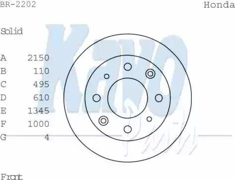 Kavo Parts BR-2202 - Тормозной диск autosila-amz.com