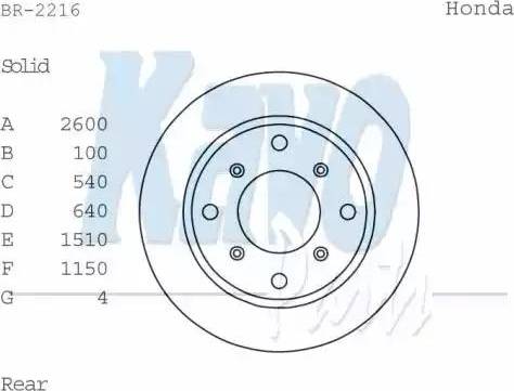 Kavo Parts BR-2216 - Тормозной диск autosila-amz.com