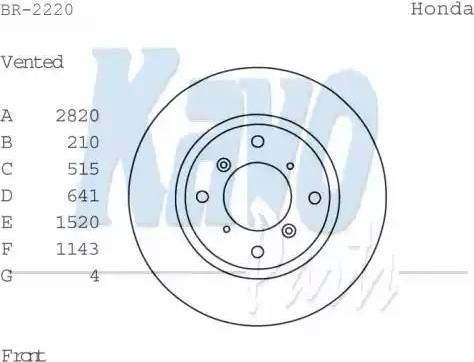 Kavo Parts BR-2220 - Тормозной диск autosila-amz.com