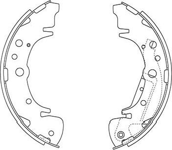 Kavo Parts BS-4407 - Комплект тормозных колодок, барабанные autosila-amz.com