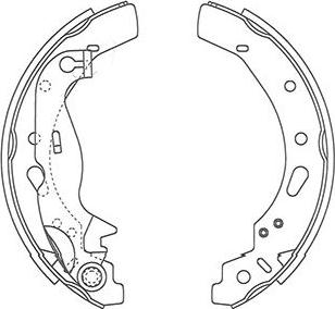 Kavo Parts BS-5434 - Комплект тормозных колодок, барабанные autosila-amz.com